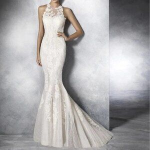 PRONOVIAS WHITE ONE JENSEN GOWN SIZE 8